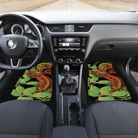 Kamehameha Butterfly Hawaii Car Mats Hawaiian Pulelehua Mamaki Orange Green Color