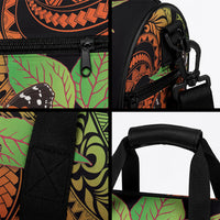 Kamehameha Butterfly Hawaii Duffle Bag Hawaiian Pulelehua Mamaki Orange Green Color