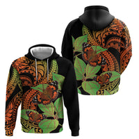Kamehameha Butterfly Hawaii Hoodie Hawaiian Pulelehua Mamaki Orange Green Color