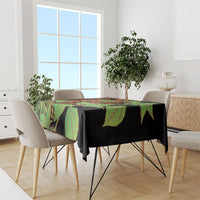 Kamehameha Butterfly Hawaii Tablecloth Hawaiian Pulelehua Mamaki Orange Green Color