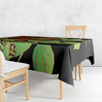 Kamehameha Butterfly Hawaii Tablecloth Hawaiian Pulelehua Mamaki Orange Green Color