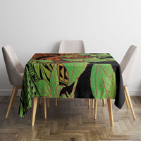 Kamehameha Butterfly Hawaii Tablecloth Hawaiian Pulelehua Mamaki Orange Green Color