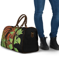 Kamehameha Butterfly Hawaii Travel Bag Hawaiian Pulelehua Mamaki Orange Green Color