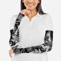 Kamehameha Butterfly Hawaii Arm Sleeves Hawaiian Pulelehua Mamaki Black Color