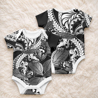 Kamehameha Butterfly Hawaii Baby Onesie Hawaiian Pulelehua Mamaki Black Color