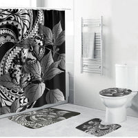 Kamehameha Butterfly Hawaii Bathroom Set Hawaiian Pulelehua Mamaki Black Color