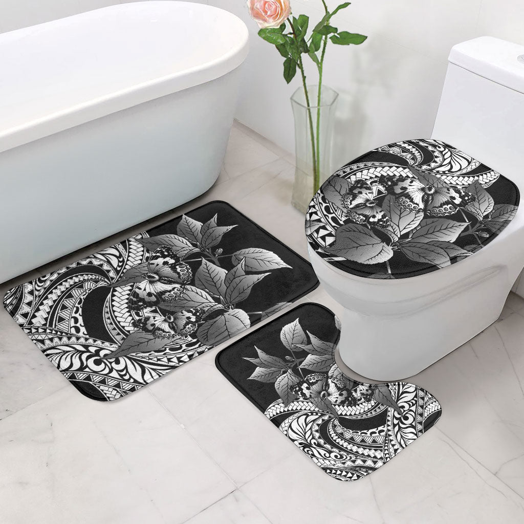 Kamehameha Butterfly Hawaii Bathroom Set Hawaiian Pulelehua Mamaki Black Color
