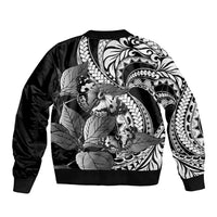 Kamehameha Butterfly Hawaii Bomber Jacket Hawaiian Pulelehua Mamaki Black Color