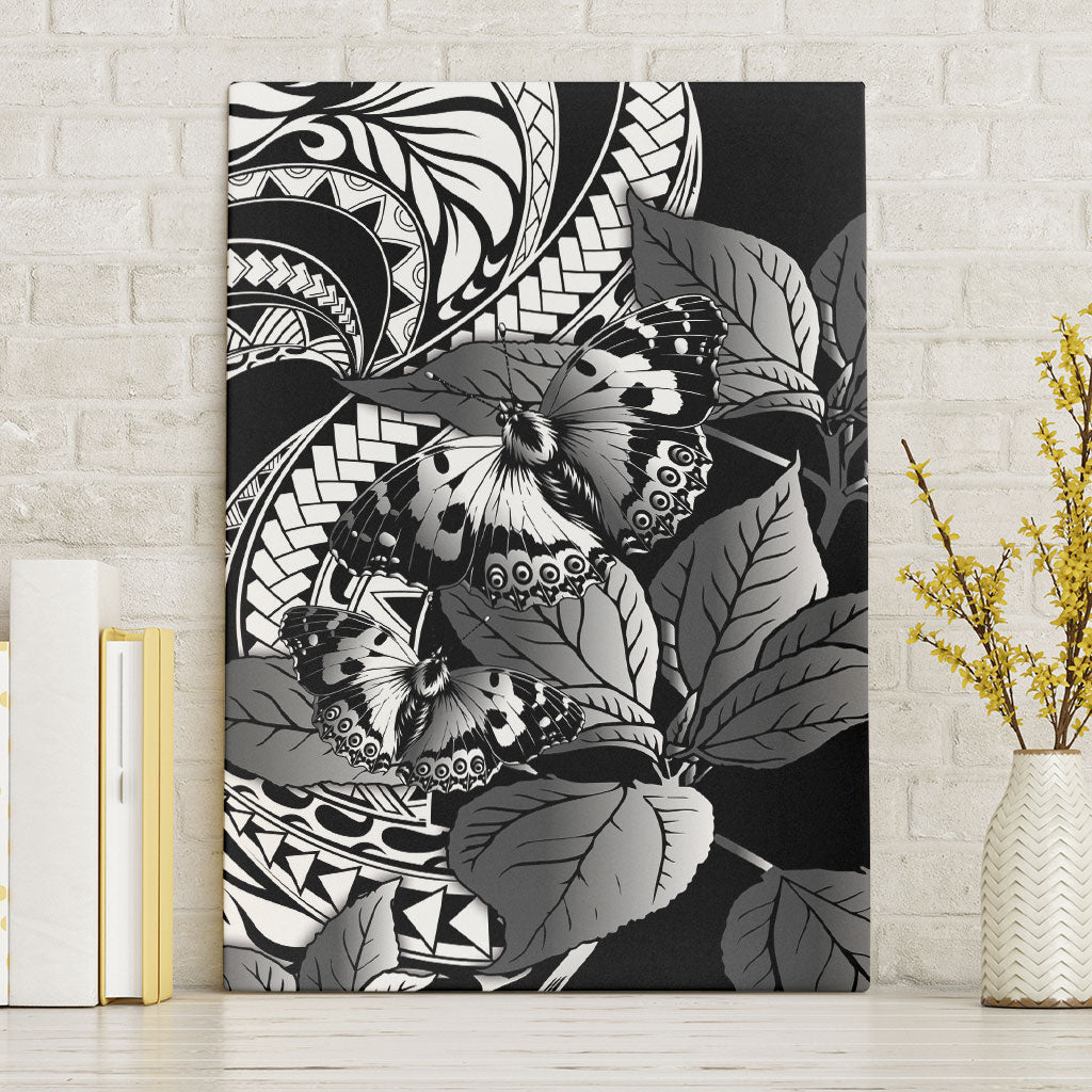 Kamehameha Butterfly Hawaii Canvas Wall Art Hawaiian Pulelehua Mamaki Black Color