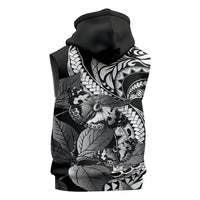 Kamehameha Butterfly Hawaii Sleeveless Hoodie Hawaiian Pulelehua Mamaki Black Color
