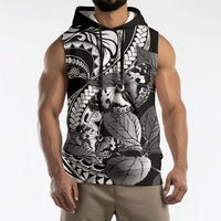 Kamehameha Butterfly Hawaii Sleeveless Hoodie Hawaiian Pulelehua Mamaki Black Color