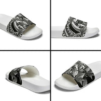 Kamehameha Butterfly Hawaii Slide Sandals Hawaiian Pulelehua Mamaki Black Color