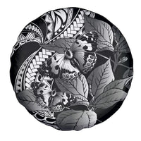 Kamehameha Butterfly Hawaii Spare Tire Cover Hawaiian Pulelehua Mamaki Black Color