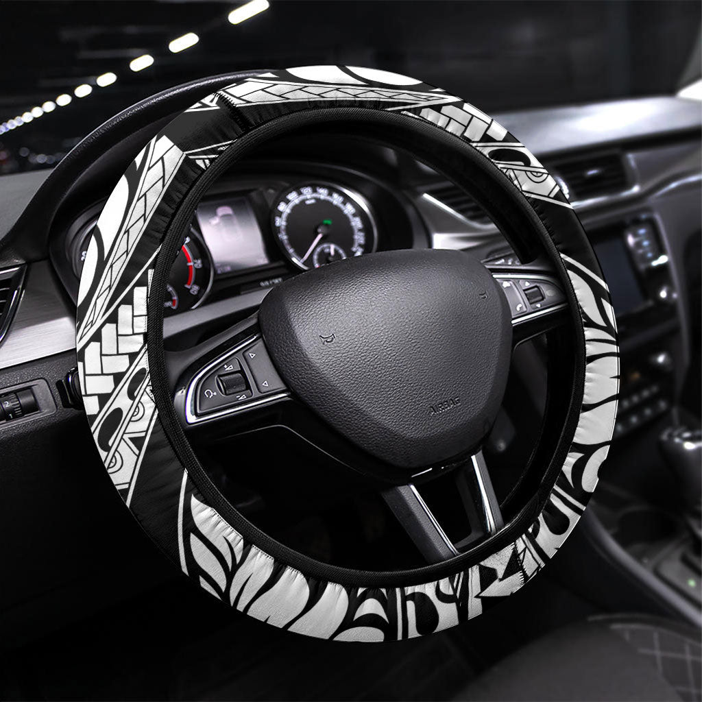 Kamehameha Butterfly Hawaii Steering Wheel Cover Hawaiian Pulelehua Mamaki Black Color