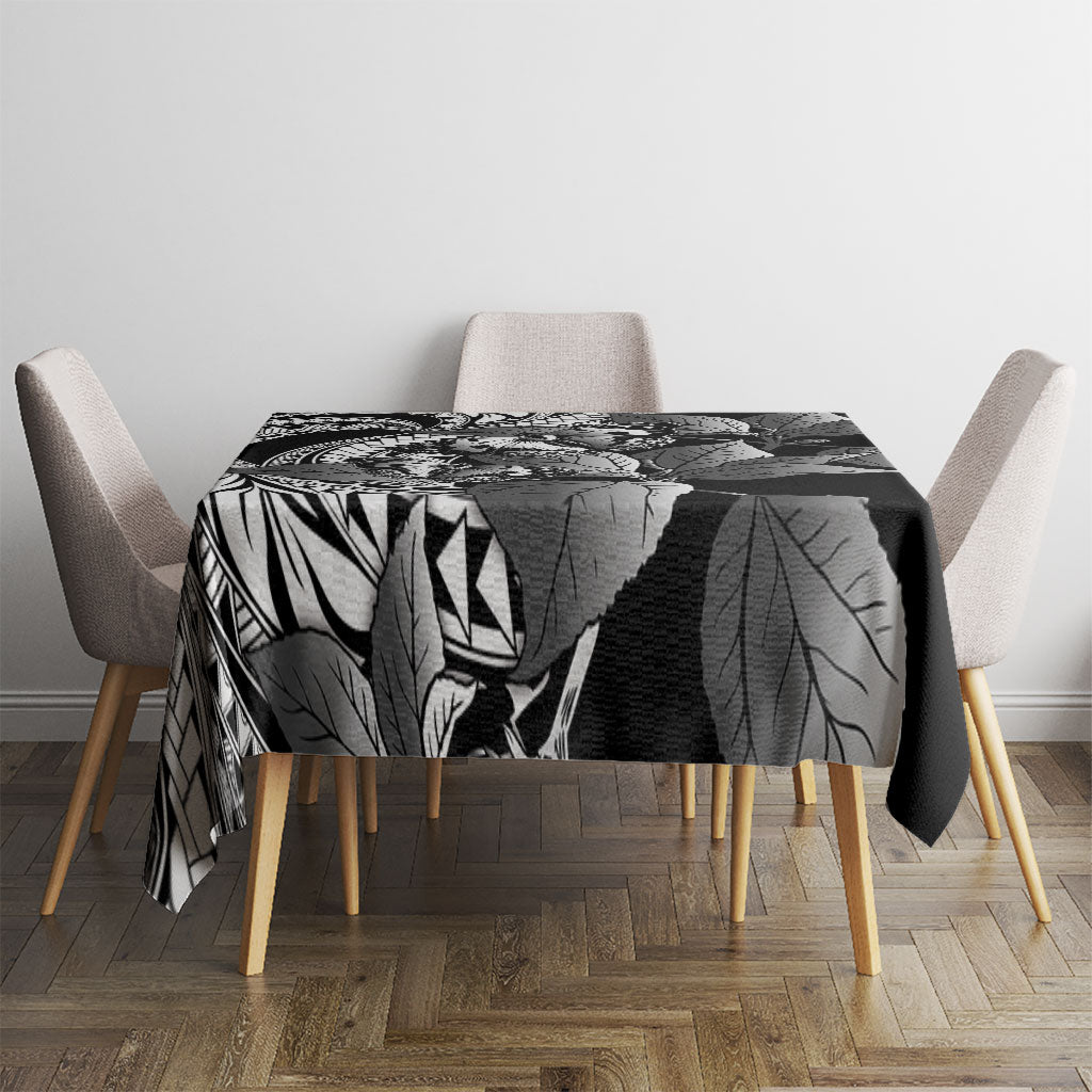Kamehameha Butterfly Hawaii Tablecloth Hawaiian Pulelehua Mamaki Black Color