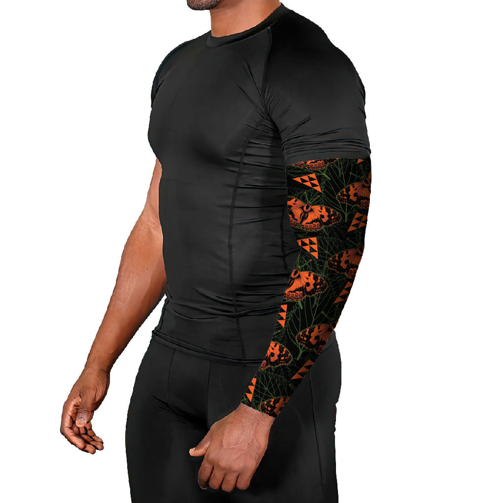 Kamehameha Butterfly Mamaki Hawaii Arm Sleeves Pulelehua Hawaiian Kakau Seamless Style