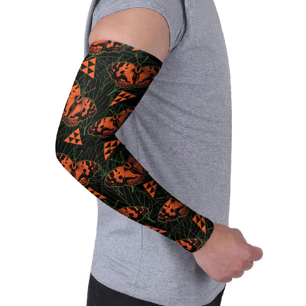 Kamehameha Butterfly Mamaki Hawaii Arm Sleeves Pulelehua Hawaiian Kakau Seamless Style