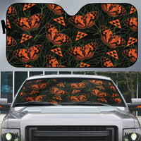 Kamehameha Butterfly Mamaki Hawaii Auto Sun Shade Pulelehua Hawaiian Kakau Seamless Style