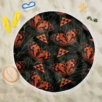Kamehameha Butterfly Mamaki Hawaii Beach Blanket Pulelehua Hawaiian Kakau Seamless Style