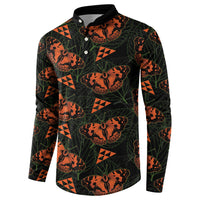 Kamehameha Butterfly Mamaki Hawaii Button Sweatshirt Pulelehua Hawaiian Kakau Seamless Style