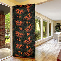 Kamehameha Butterfly Mamaki Hawaii Door Cover Pulelehua Hawaiian Kakau Seamless Style