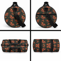 Kamehameha Butterfly Mamaki Hawaii Duffle Bag Pulelehua Hawaiian Kakau Seamless Style