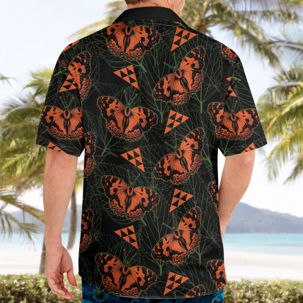 Kamehameha Butterfly Mamaki Hawaii Hawaiian Shirt Pulelehua Hawaiian Kakau Seamless Style