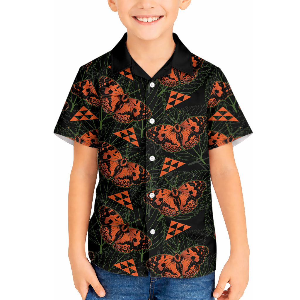 Kamehameha Butterfly Mamaki Hawaii Hawaiian Shirt Pulelehua Hawaiian Kakau Seamless Style