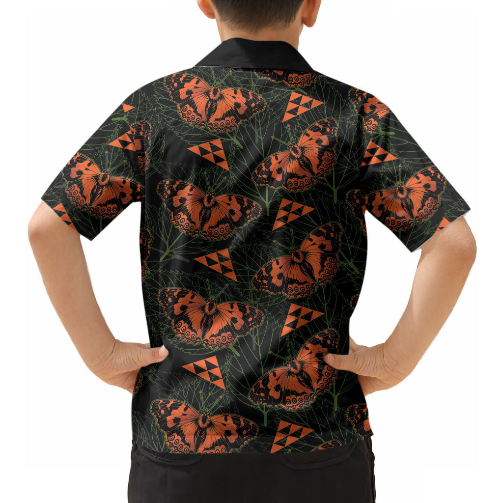 Kamehameha Butterfly Mamaki Hawaii Hawaiian Shirt Pulelehua Hawaiian Kakau Seamless Style