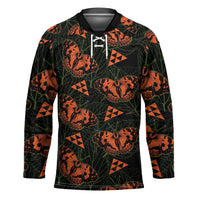Kamehameha Butterfly Mamaki Hawaii Hockey Jersey Pulelehua Hawaiian Kakau Seamless Style