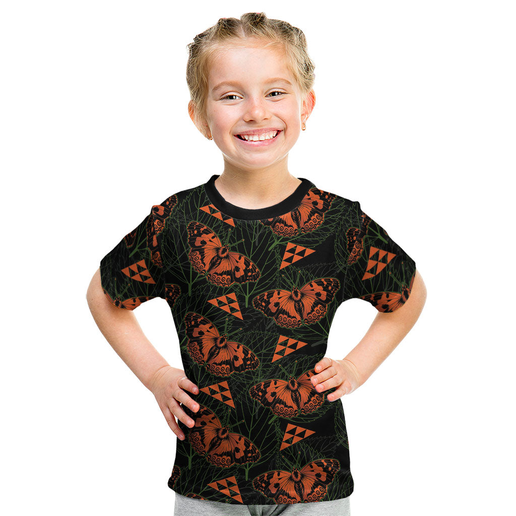 Kamehameha Butterfly Mamaki Hawaii Kid T Shirt Pulelehua Hawaiian Kakau Seamless Style