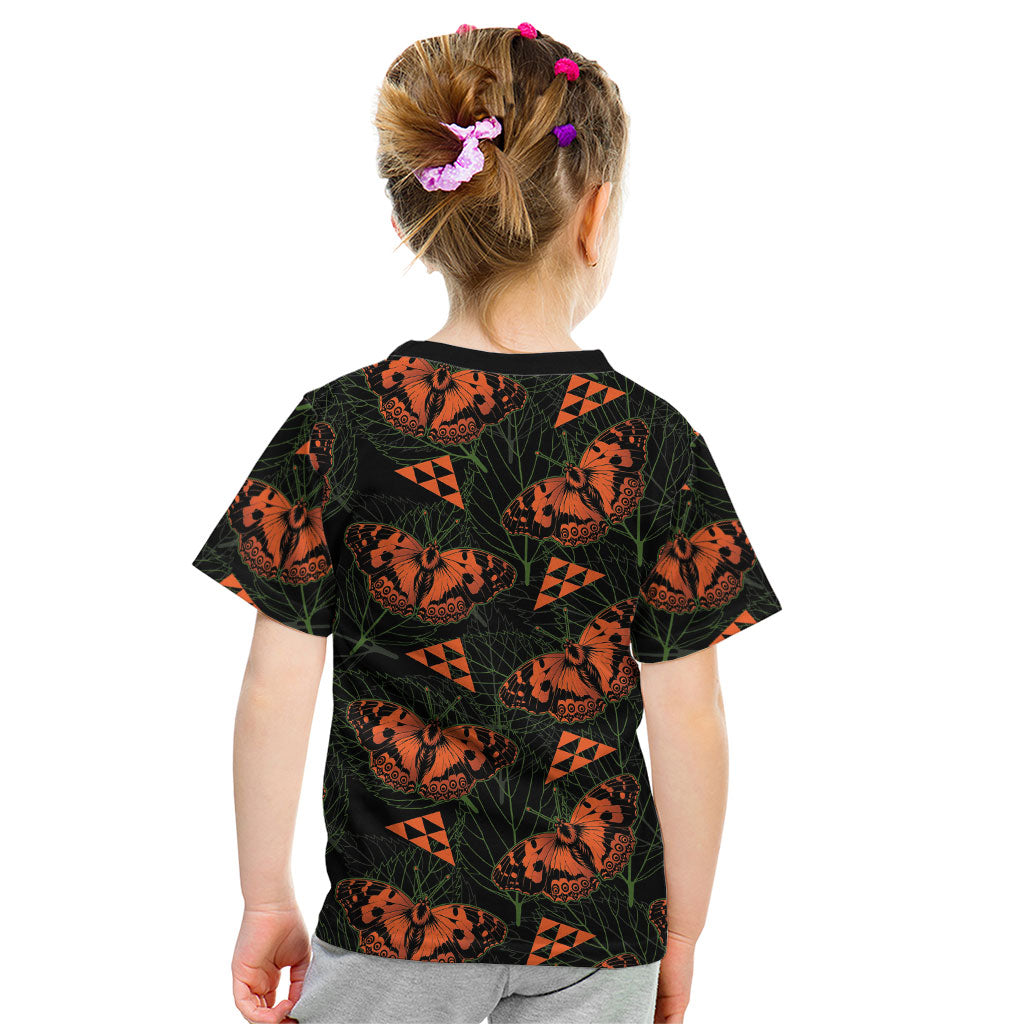 Kamehameha Butterfly Mamaki Hawaii Kid T Shirt Pulelehua Hawaiian Kakau Seamless Style