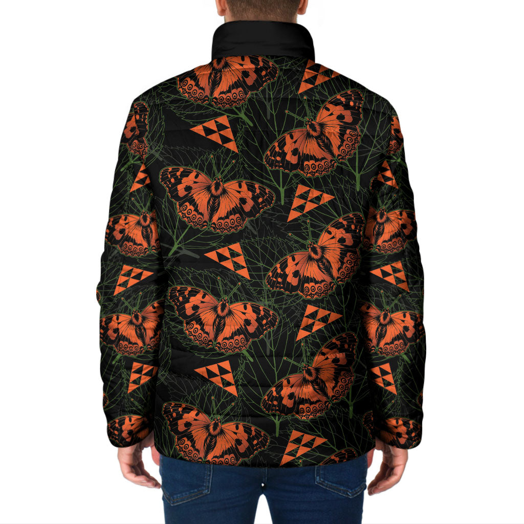 Kamehameha Butterfly Mamaki Hawaii Padded Jacket Pulelehua Hawaiian Kakau Seamless Style