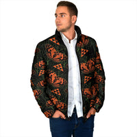 Kamehameha Butterfly Mamaki Hawaii Padded Jacket Pulelehua Hawaiian Kakau Seamless Style