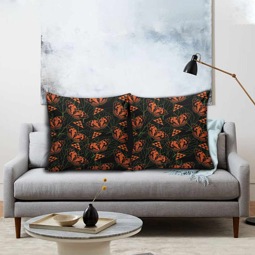 Kamehameha Butterfly Mamaki Hawaii Pillow Cover Pulelehua Hawaiian Kakau Seamless Style