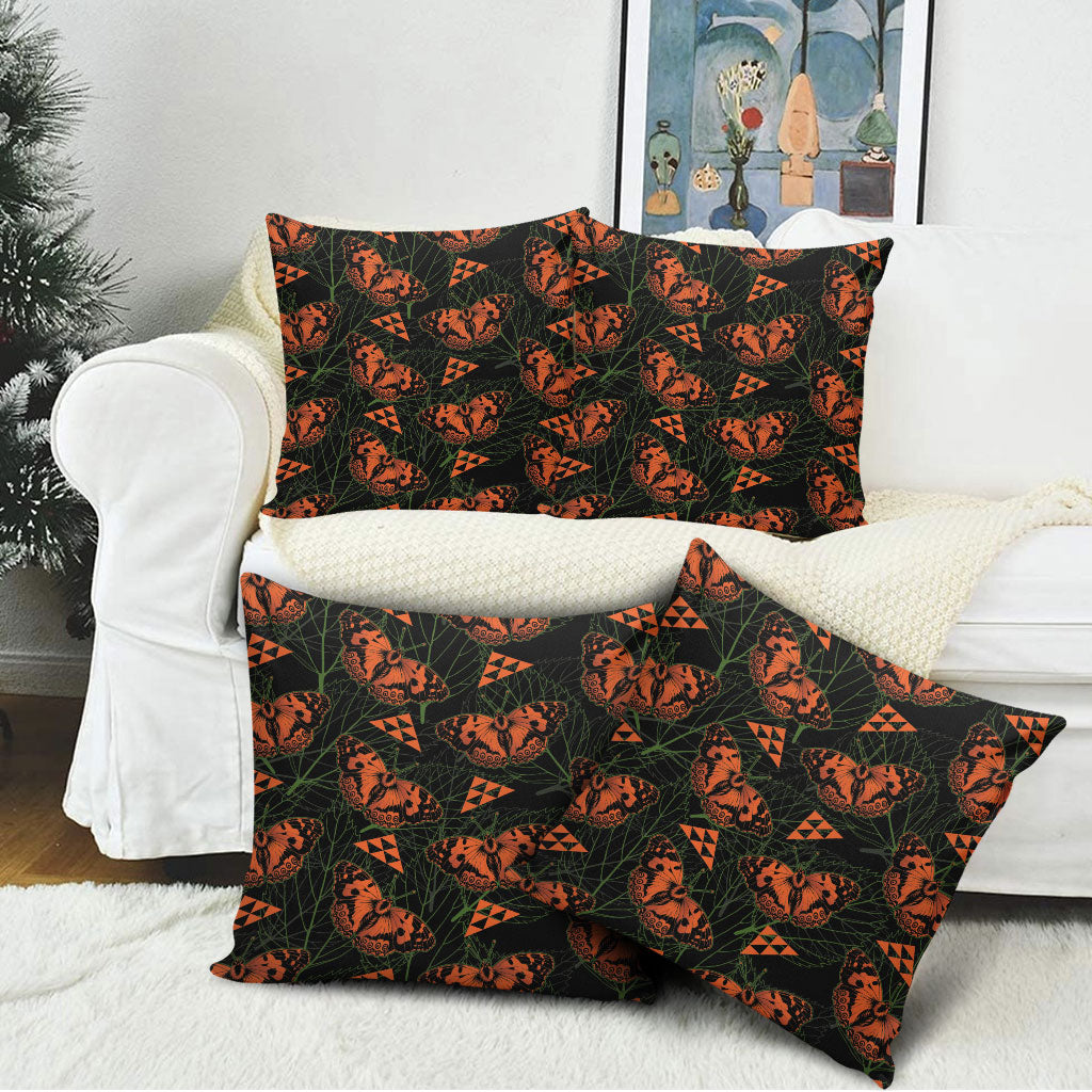 Kamehameha Butterfly Mamaki Hawaii Pillow Cover Pulelehua Hawaiian Kakau Seamless Style