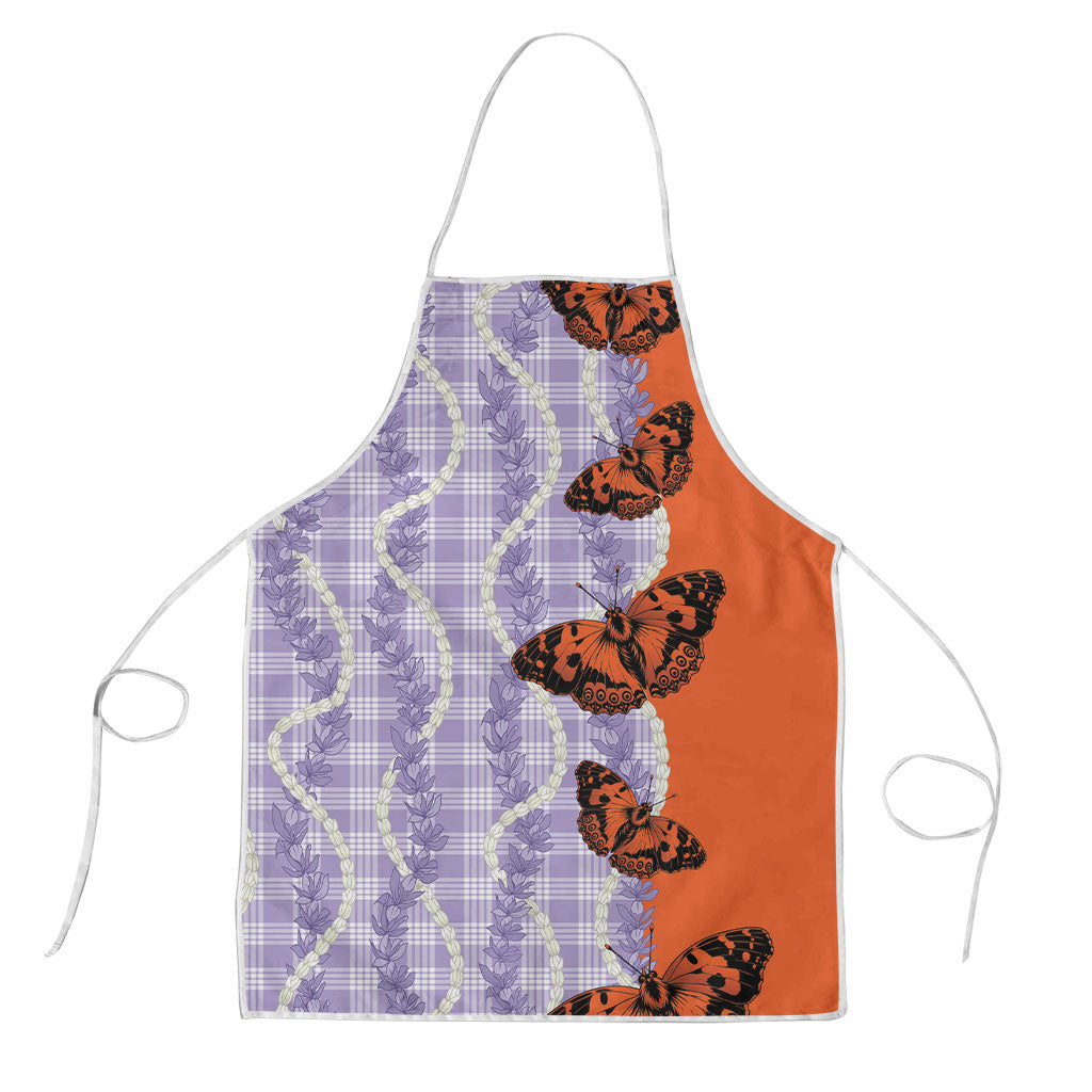 Kamehameha Butterfly Palaka Hawaii Apron Pulelehua Honohono Pikake Lei