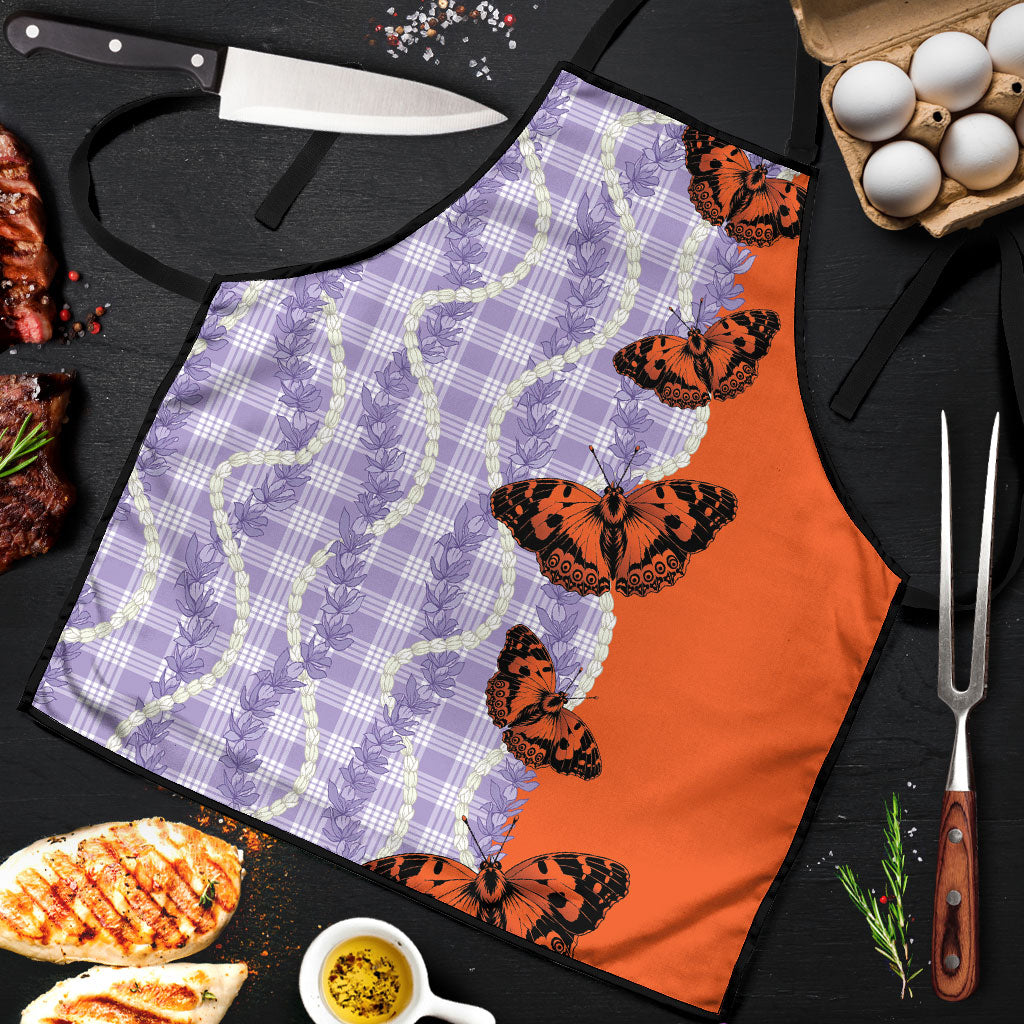 Kamehameha Butterfly Palaka Hawaii Apron Pulelehua Honohono Pikake Lei