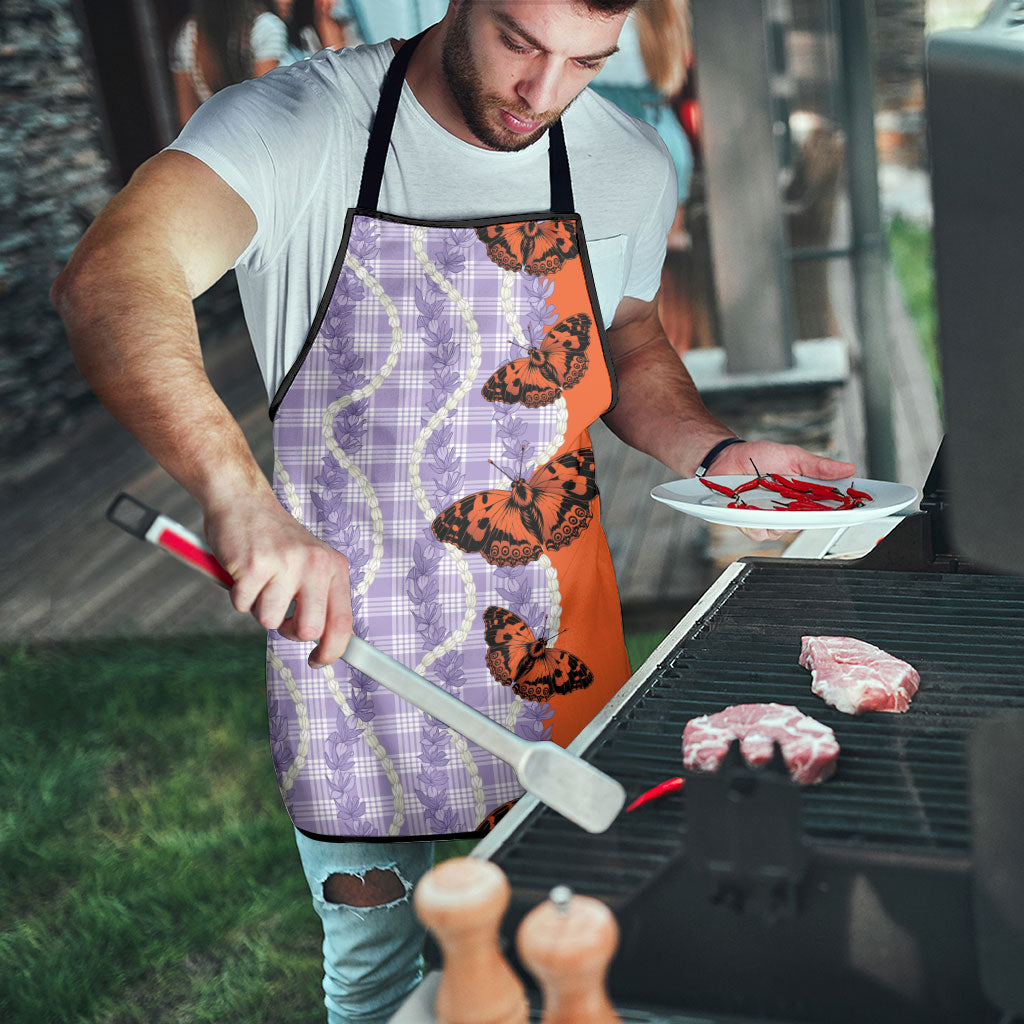 Kamehameha Butterfly Palaka Hawaii Apron Pulelehua Honohono Pikake Lei