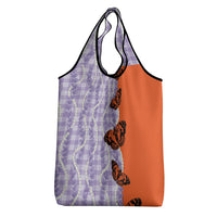 Kamehameha Butterfly Palaka Hawaii Grocery Bag Pulelehua Honohono Pikake Lei