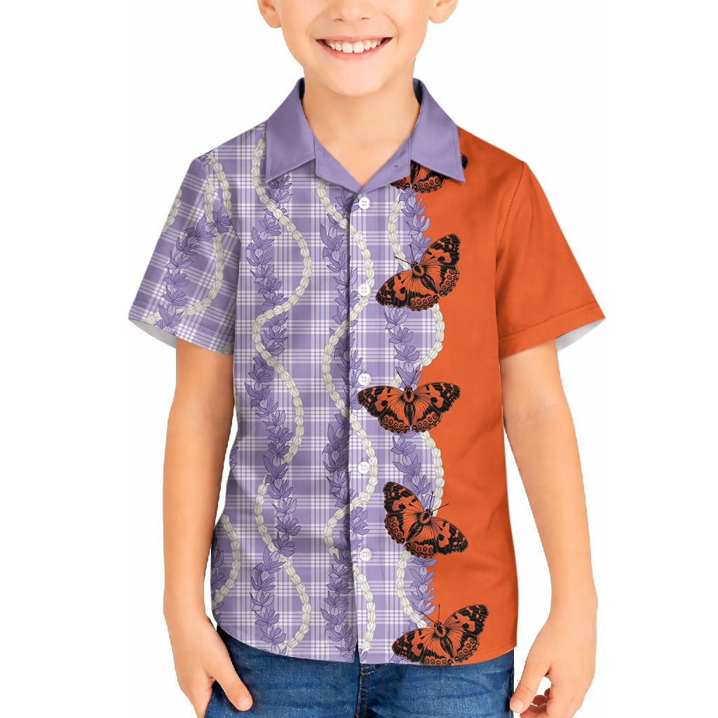 Kamehameha Butterfly Palaka Hawaii Hawaiian Shirt Pulelehua Honohono Pikake Lei
