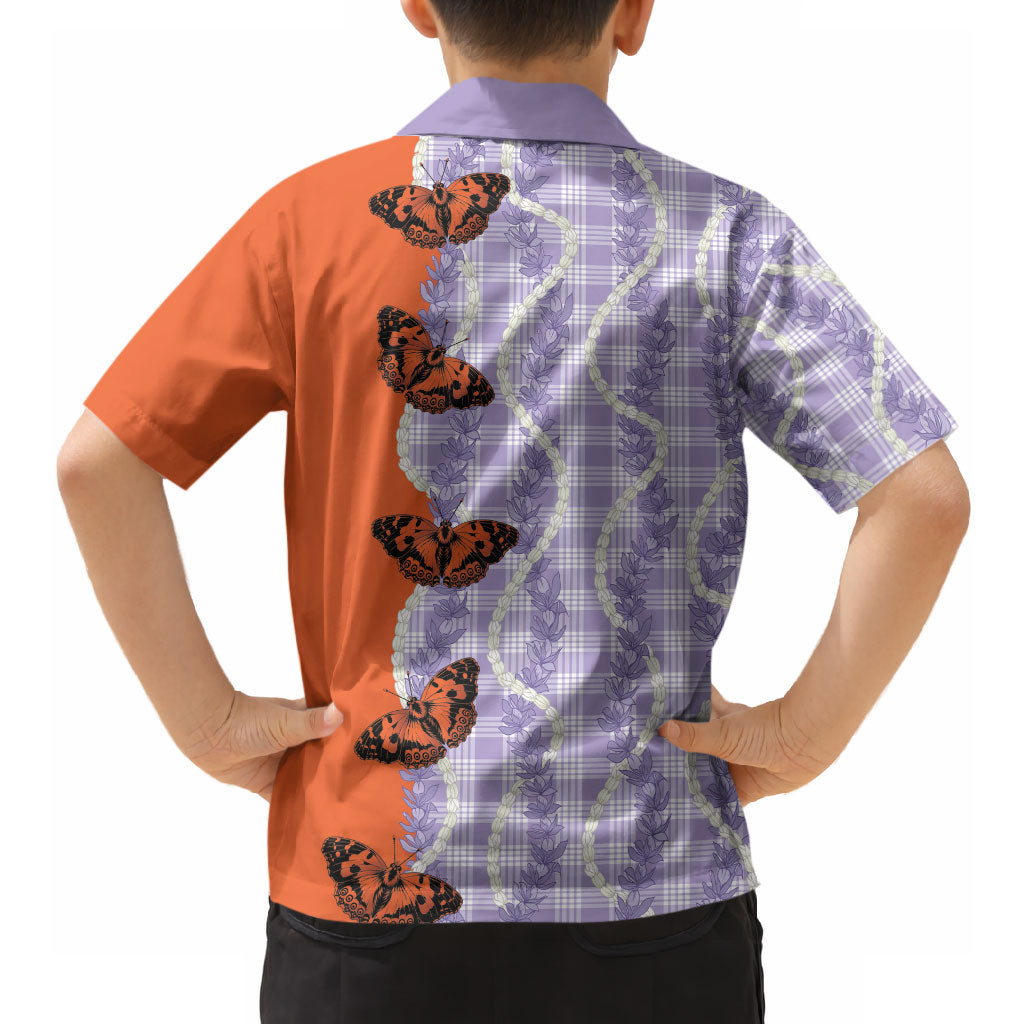 Kamehameha Butterfly Palaka Hawaii Hawaiian Shirt Pulelehua Honohono Pikake Lei