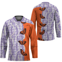 Kamehameha Butterfly Palaka Hawaii Hockey Jersey Pulelehua Honohono Pikake Lei