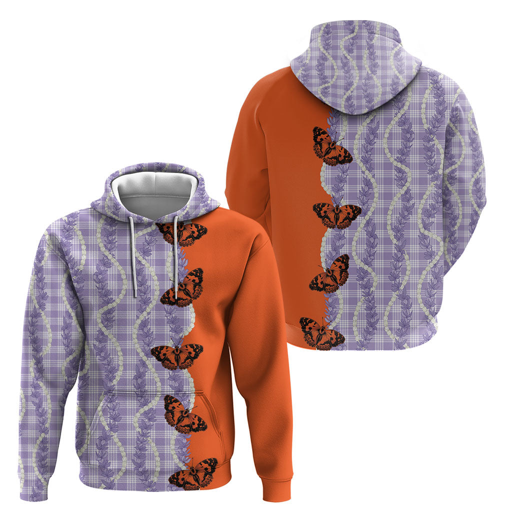 Kamehameha Butterfly Palaka Hawaii Hoodie Pulelehua Honohono Pikake Lei