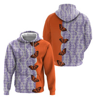 Kamehameha Butterfly Palaka Hawaii Hoodie Pulelehua Honohono Pikake Lei