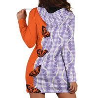 Kamehameha Butterfly Palaka Hawaii Hoodie Dress Pulelehua Honohono Pikake Lei