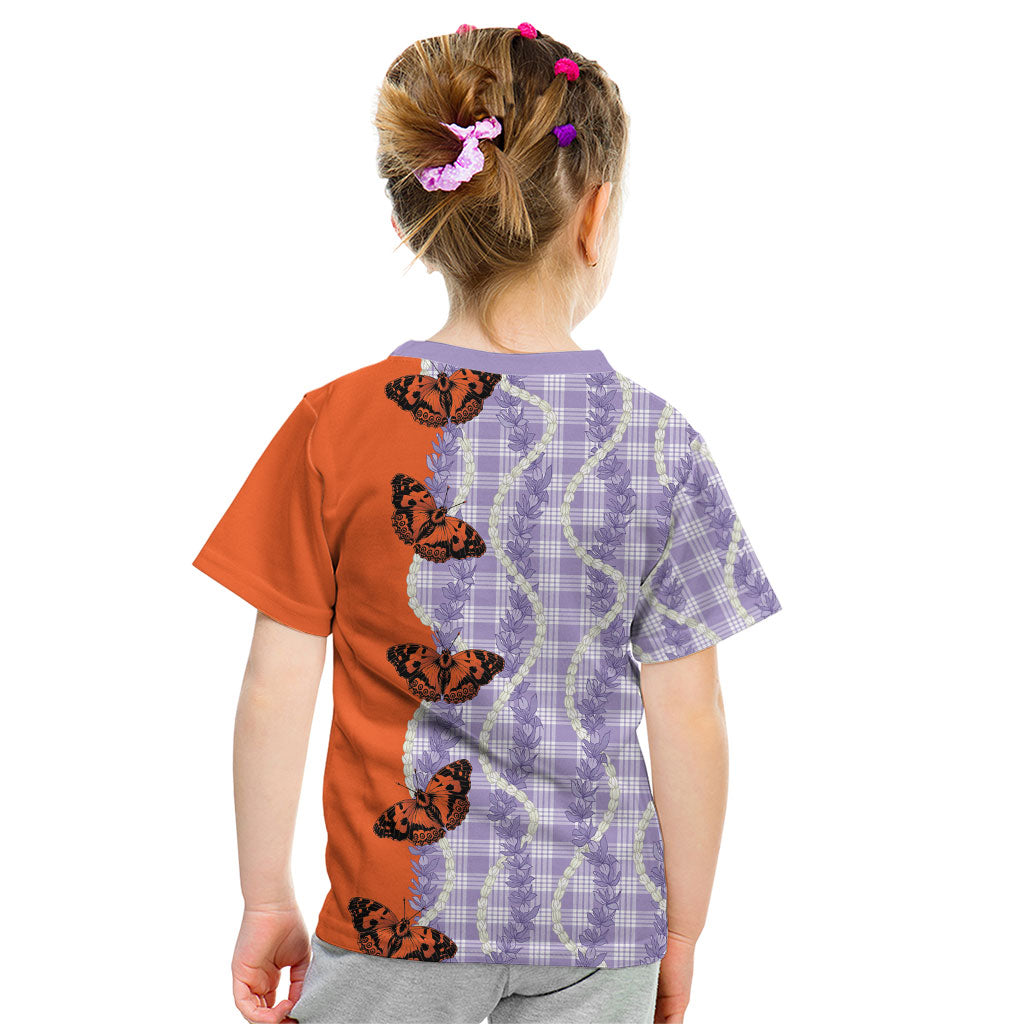 Kamehameha Butterfly Palaka Hawaii Kid T Shirt Pulelehua Honohono Pikake Lei