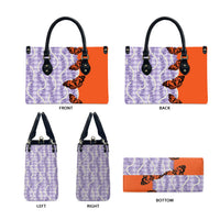 Kamehameha Butterfly Palaka Hawaii Leather Bag Pulelehua Honohono Pikake Lei