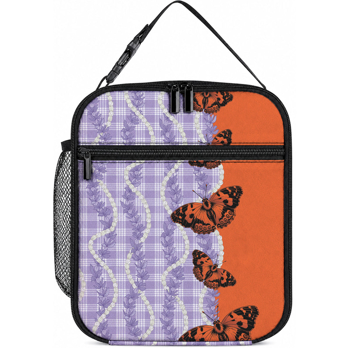 Kamehameha Butterfly Palaka Hawaii Lunch Bag Pulelehua Honohono Pikake Lei