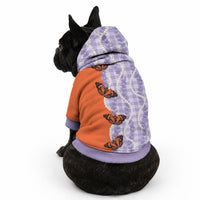 Kamehameha Butterfly Palaka Hawaii Pet Hoodie Pulelehua Honohono Pikake Lei